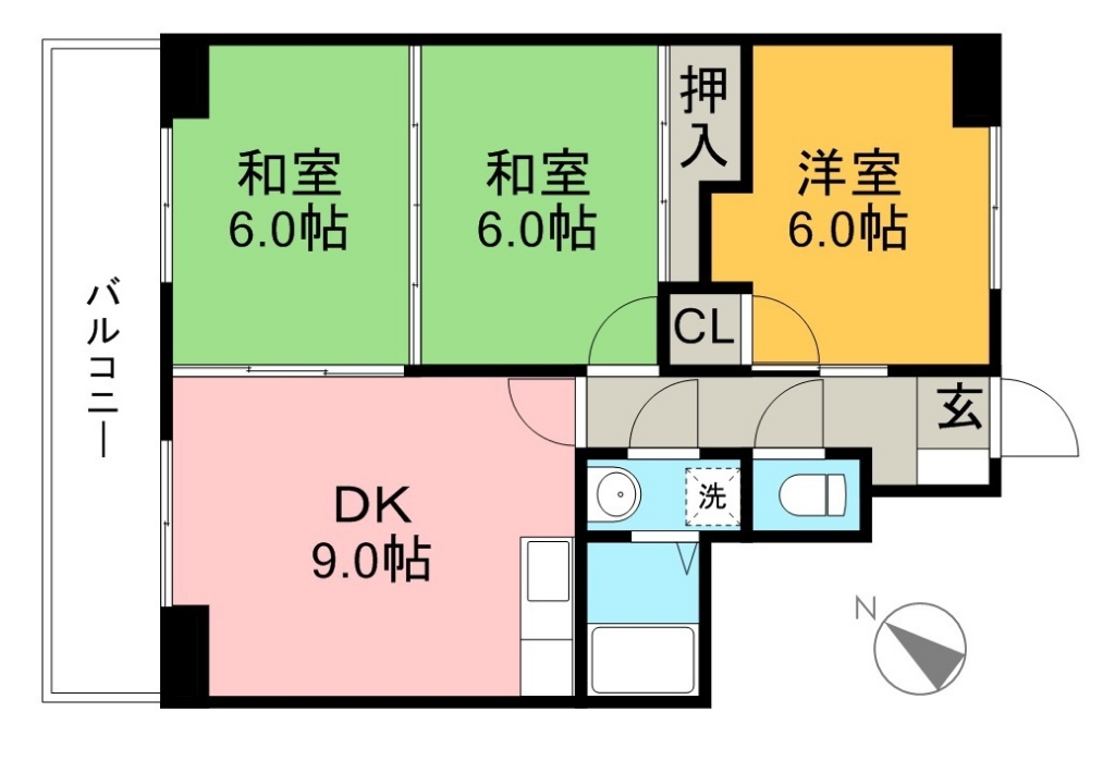 ロゼ３ 1006号室 間取り