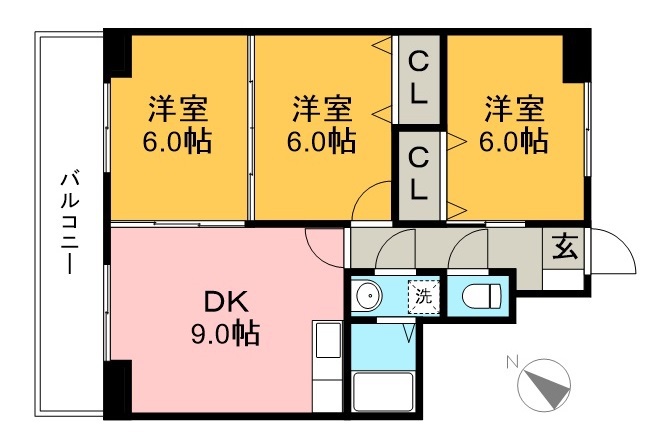 ロゼ３ 1006号室 間取り