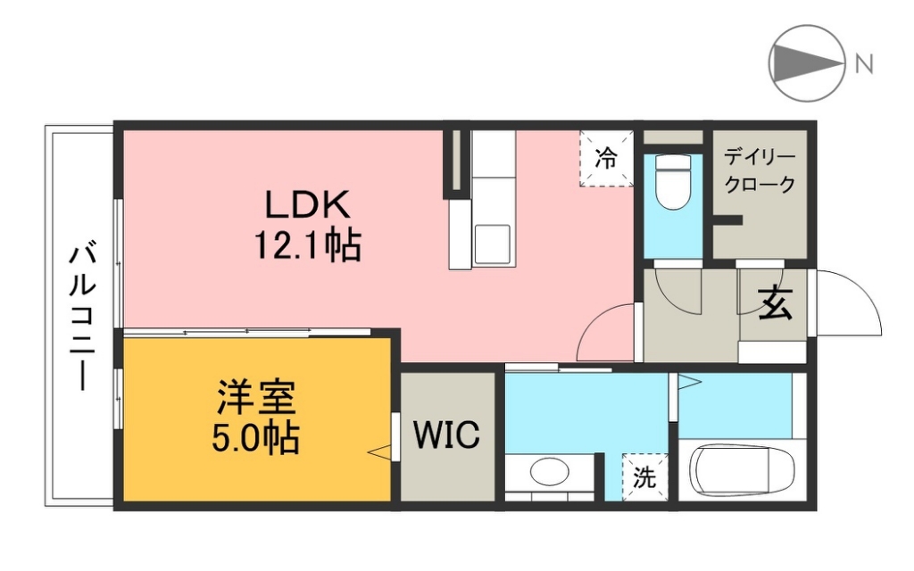 ホームインプラス 202号室 間取り