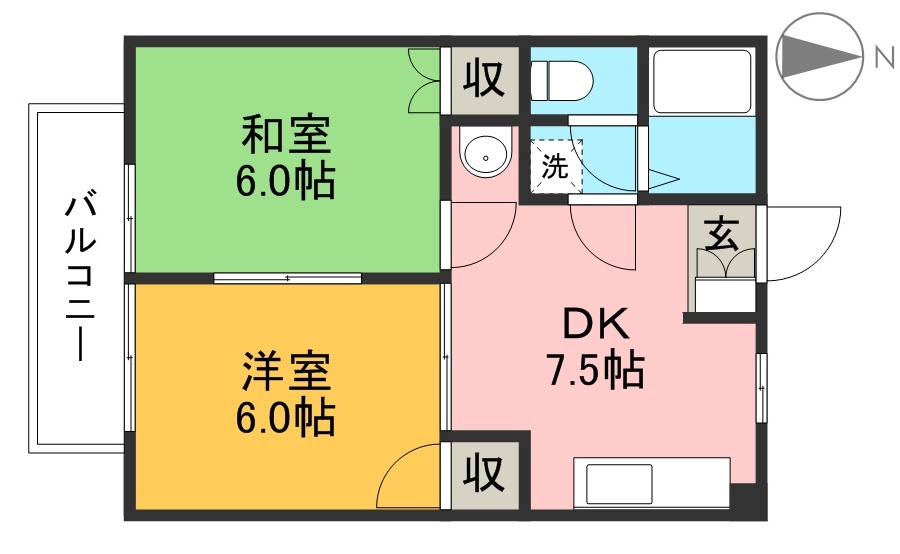 アプローズじん　Ｂ 間取り図