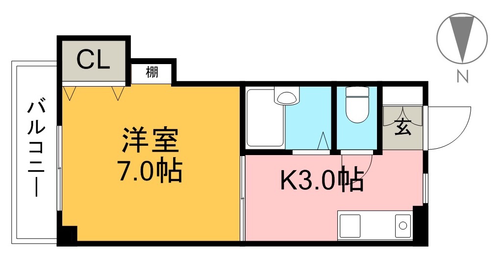 碧里 2B号室 間取り