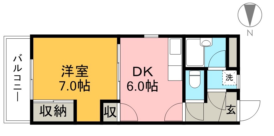 新井マンション 203号室 間取り