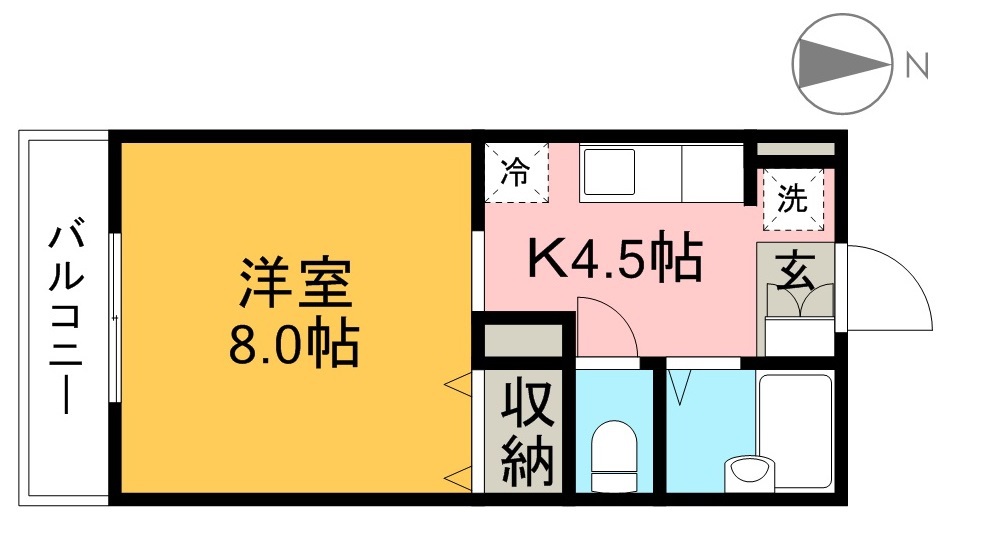 コーポブルースカイ 間取り図