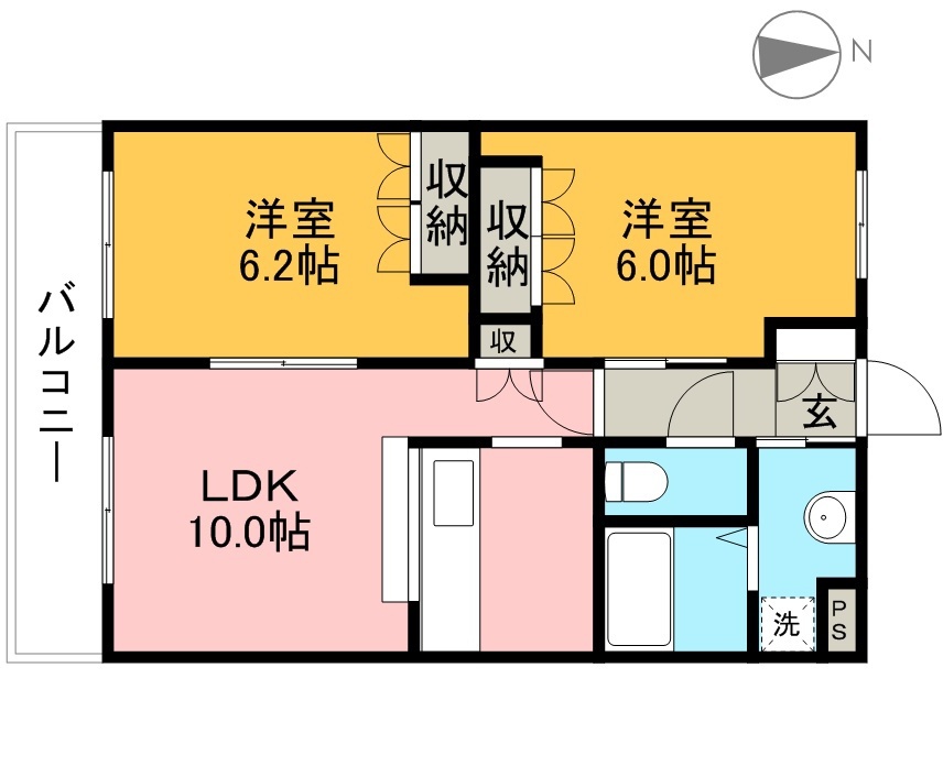 ネオ・クレストⅡ 203号室 間取り