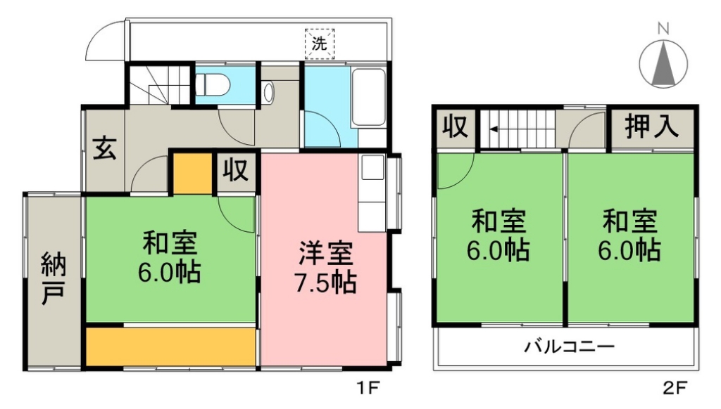 瀬戸１丁目貸家 間取り図