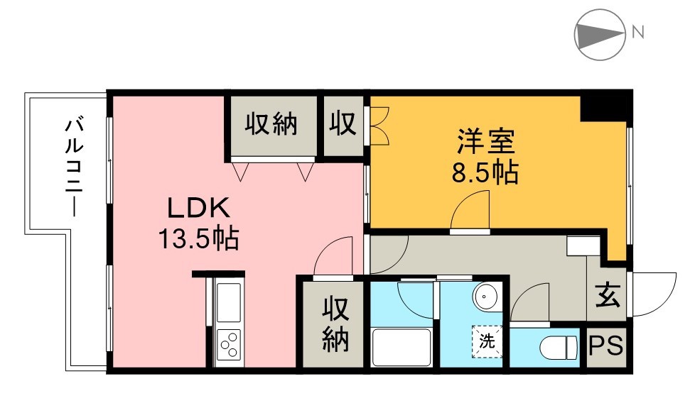 レジデンツアハト 302号室 間取り