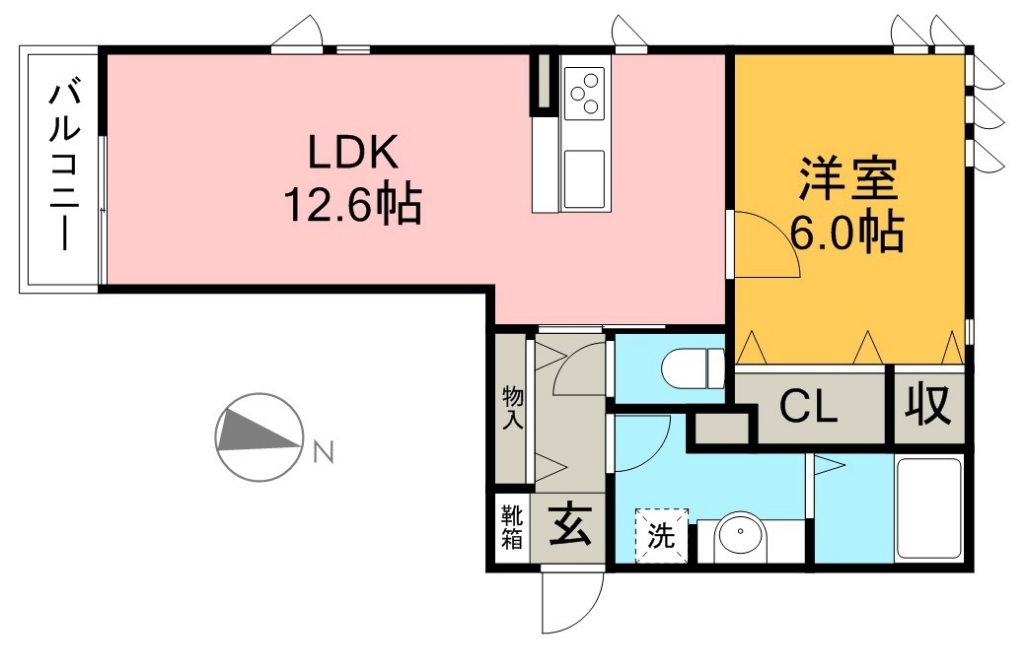 グランドール天神Ⅱ 間取り図