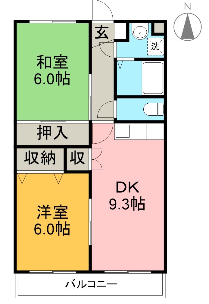 シャルマン枝川 302号室 間取り