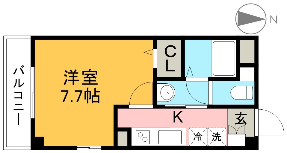 グランドール天神 間取り図