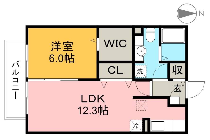 リヴェール北御座　Ｂ棟 間取り図