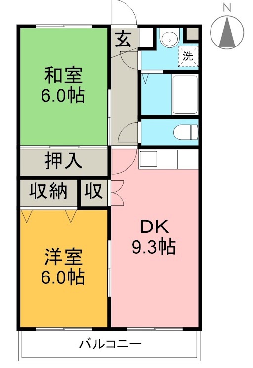 シャルマン枝川 202号室 間取り