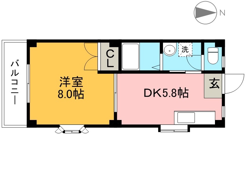 ＣＯＺＹ　ＣＯＵＲＴ 606号室 間取り