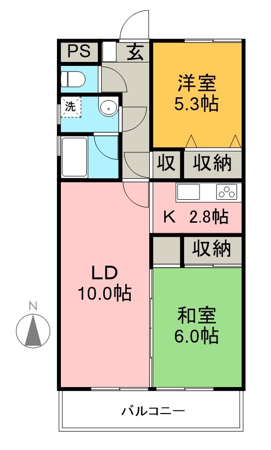 ダイアパレス大川筋 間取り図