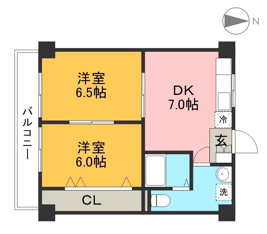 １０Ｐｏｉｎｔｓ 103号室 間取り