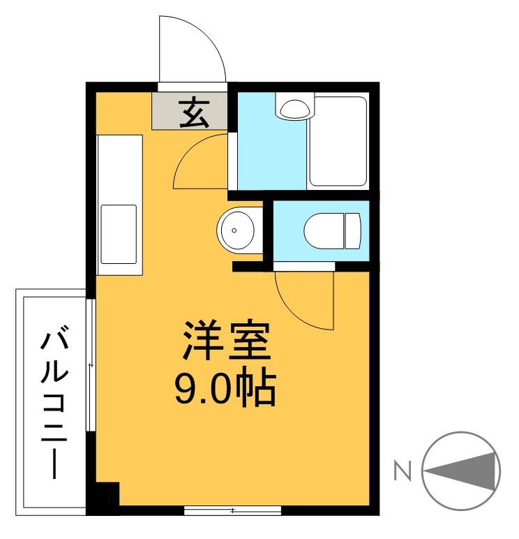 サンフラット 202号室 間取り