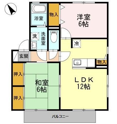 エスターテＴＵＫＡＳＡ　Ⅱ 201号室 間取り