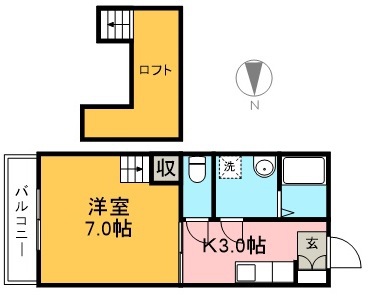 ハイツショウエイ 203号室 間取り