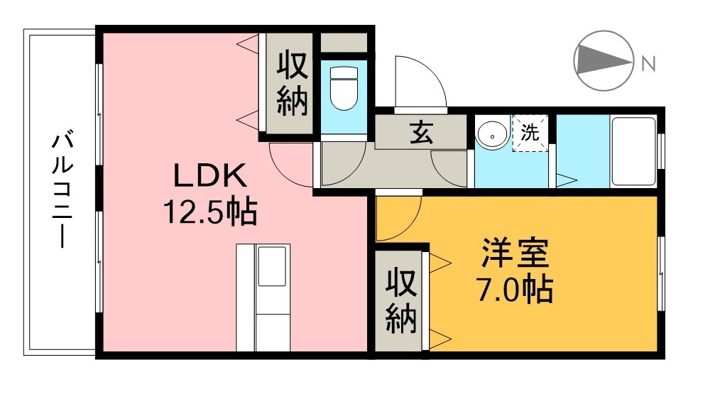 コーポ一宮Ⅰ 間取り図