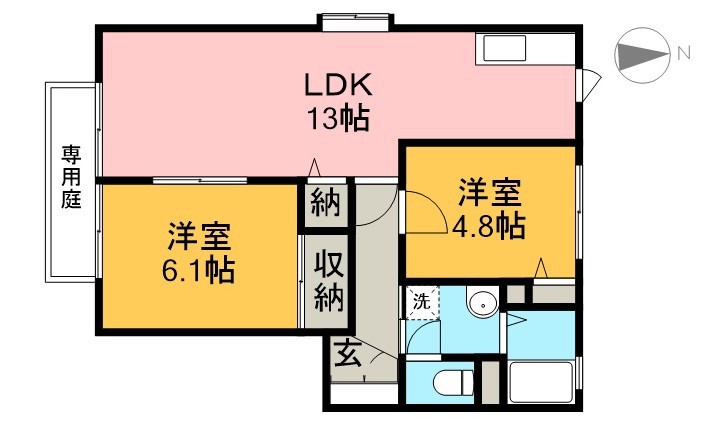 シャーメゾン西久万　Ｄ棟 間取り図