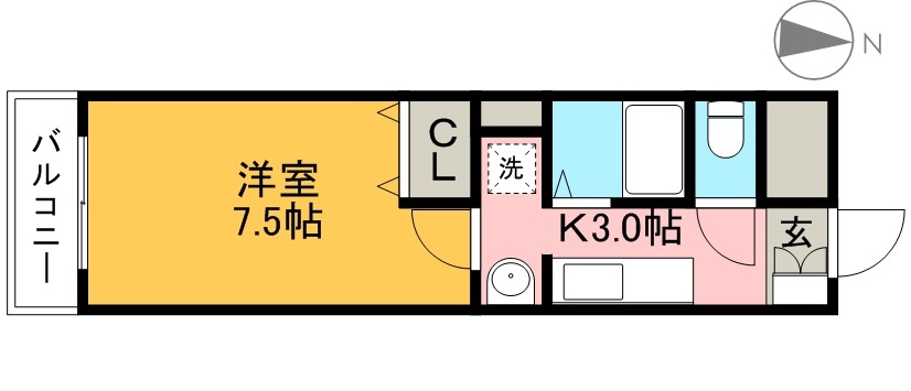 ルーア 402号室 間取り