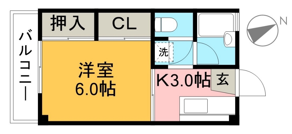 Ｚｉｎｇ　Ｄｅｓｉｇａｌ（ジングデジアル） 202号室 間取り