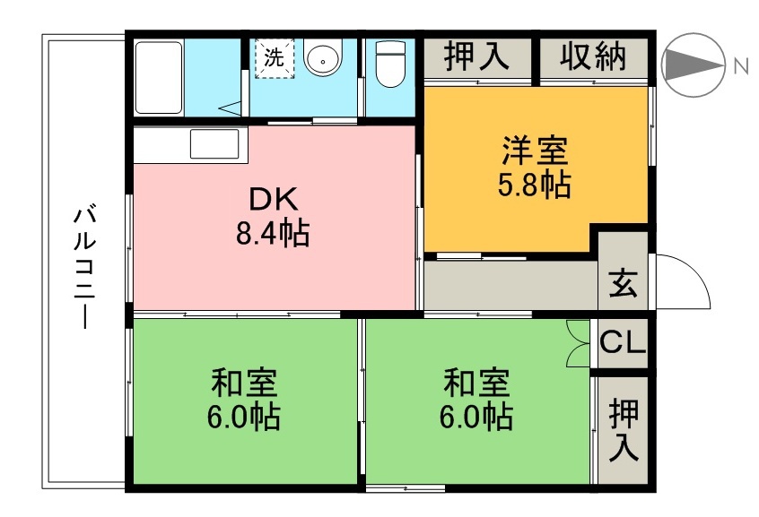 ハイツフジオ 間取り図