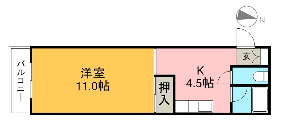 ハイスリー２１Ⅱ 301号室 間取り