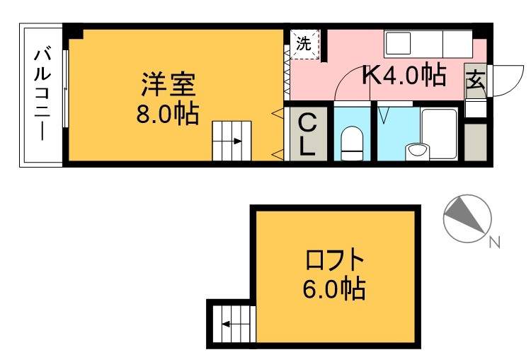 リバープール桟四Ⅱ 505号室 間取り