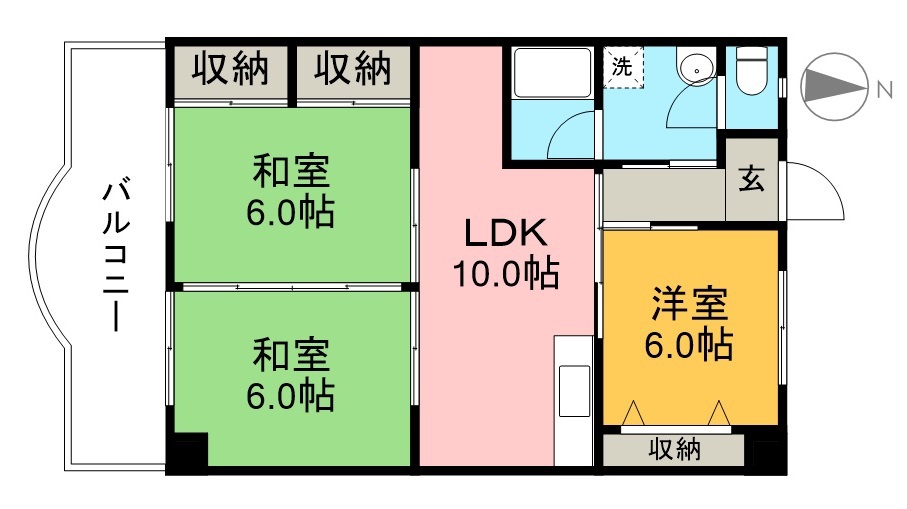 カーサ一ツ橋 間取り図