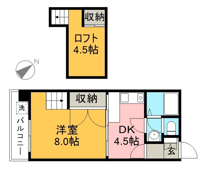 コーポ西村Ⅱ 7F号室 間取り