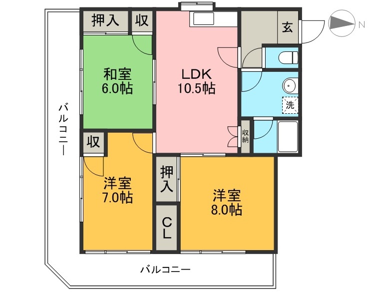 リッツハウス城北 間取り図