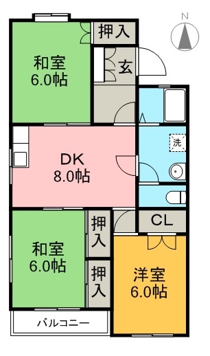 パルデンスオザキ 間取り図