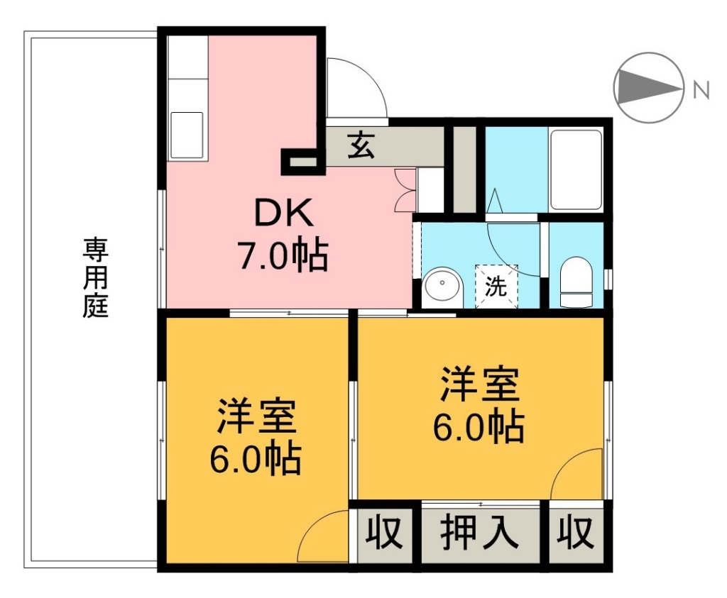 ラフォーレ・アパートＣ棟 間取り図