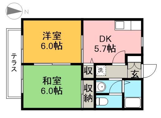 ハイツ築地　Ｃ棟 間取り図