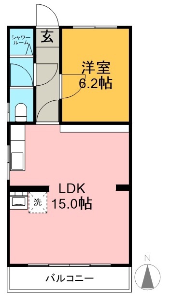 ＲＥＴＲＥＡＴⅡ 2F号室 間取り