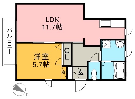 ハイツ長畠 間取り図