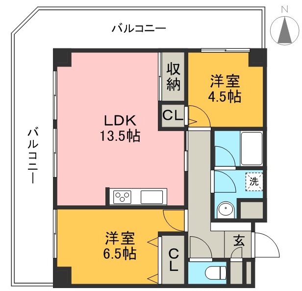 ダイアパレス追手前 906号室 間取り