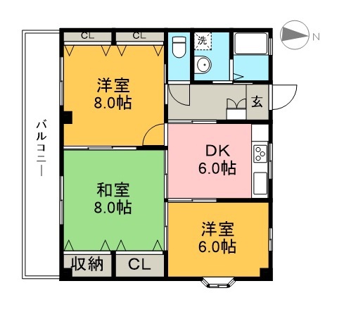 光陽ハイツⅢ 間取り図