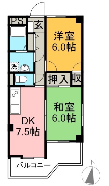 コーポ　ライムグリーン 203号室 間取り