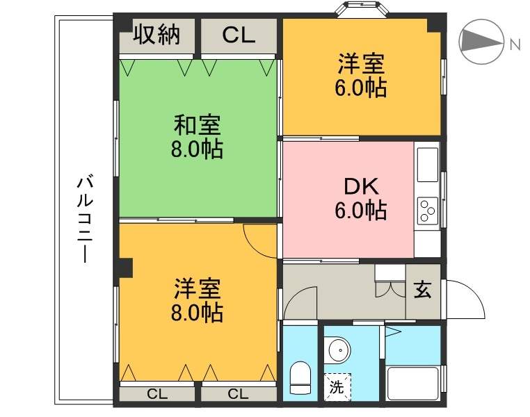 光陽ハイツⅢ 間取り図