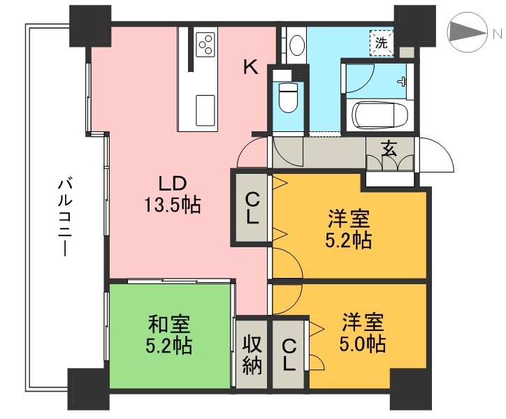 アルファステイツ知寄Ⅲ 間取り図