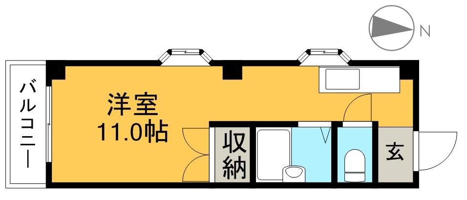 コーポすばる K22号室 間取り