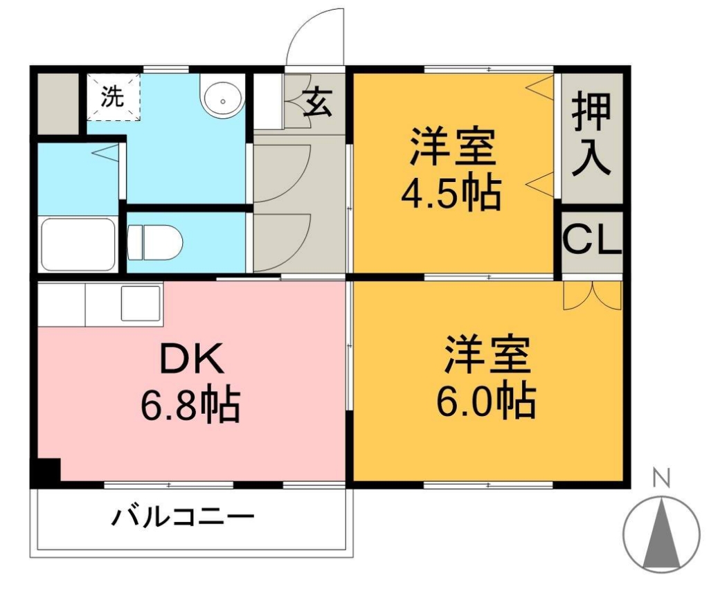 コーポ　サン　マーシィ 202号室 間取り