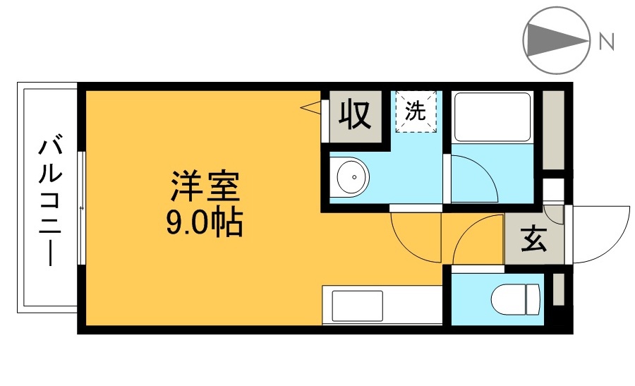 パークサイド宝永 307号室 間取り