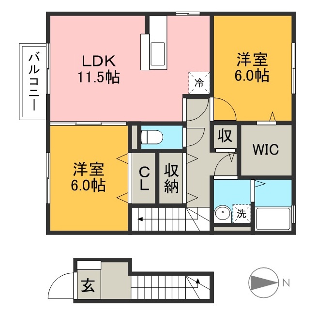 ソシアドミール　Ｂ棟 間取り図