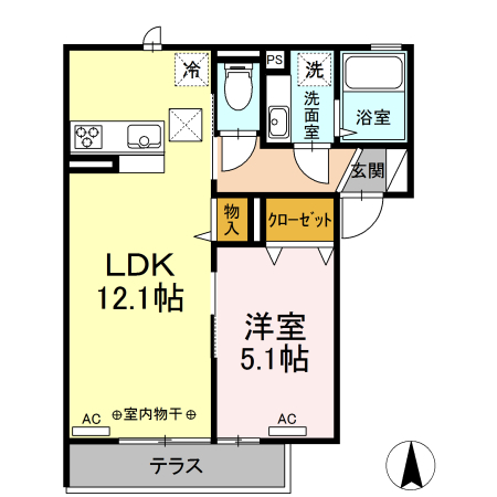 パピヨン 間取り図