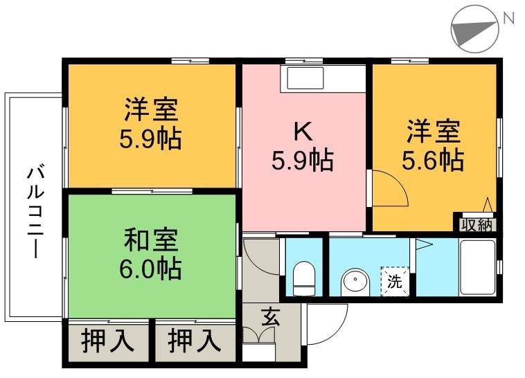 フレグランス篠原　Ａ棟 間取り図