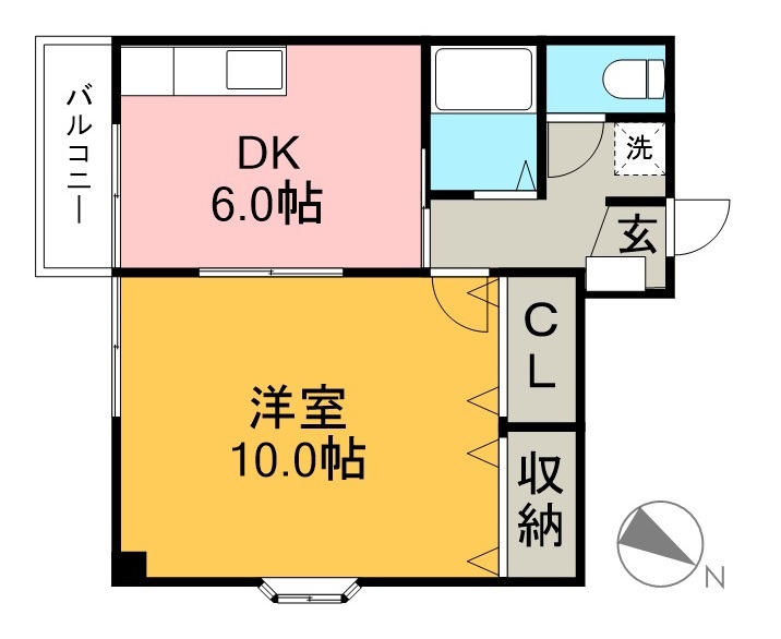 ライフタイム 201号室 間取り