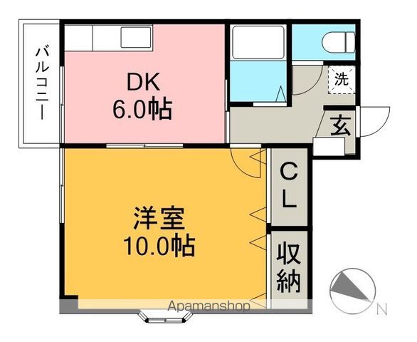 ライフタイム 201号室 間取り
