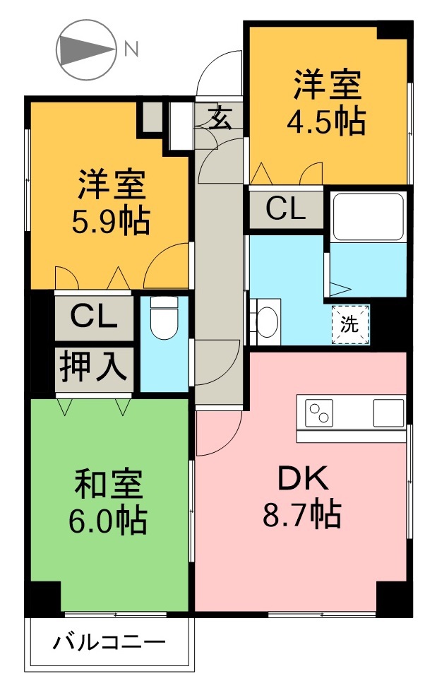 レジデンス山手 間取り図